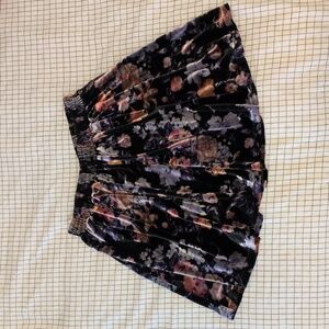 Ecote Multicolor Floral Velvet Skirt